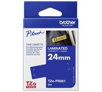 Brother Ruban laminé TZe-PR851 – Noir sur Or – 24 mm x 8 m