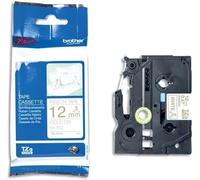 Ruban tissu Brother TZe-R234 pour étiqueteuses PT-H200 et P-Touch Or blanc
