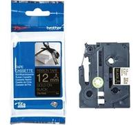 Brother TZe-R334 - Satin - or sur noir - Rouleau (1,2 cm x 4 m) 1 cassette(s) bande de ruban - pour P/N: PTD215e G
