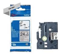 Brother textiles TZe-R951 Ruban adhésif noir sur argent 24 mm de large 4 m de long (entre autres pour Brother P-touch D600VP, E500VP, E550WVP, H500, P700, Cube Plus, P750W, P900W, P950NW)