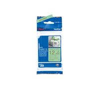 Ruban textile original Brother TZe-RM34 or sur vert menthe - 12 mm de large, 4 m de long (pour Brother P-touch H200, H100LB / R, H105, E100 / VP, D200 / BW/VP, D210 / VP, Cube, Cube Plus)