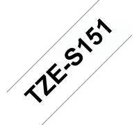 Brother TZeS151 - Bande adhésive laminée très résistante - noir sur transparent - Rouleau (2,4 cm x 8 m) 1 rouleau(x) - pour P-Touch PT-3600, 9700, 9800, D600, E500, E550, H500, P700, P750;...
