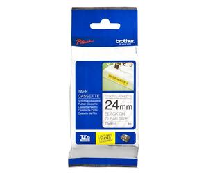 Brother TZE-S151 ruban laminé 24 mm Noir sur Transparent - TZES151