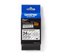 Brother TZe-S151 | Ruban original Laminé adhésif puissant | 24 mm | Noir sur fond Transparent | 8M