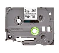 Brother TZe-S211 - Autocollant extra fort - noir sur blanc - Rouleau (0,6 cm x 8 m) 1 cassette(s) ruban laminé - pour P/N: US#PT1880CT, US#PT-1890D, US#PTH111, US#PT-P710BT, US#PTP900WC, US#PT-P910BT