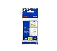 Brother TZe-S211 | Ruban original Laminé adhésif puissant | 6 mm | Noir sur fond Blanc | 8M