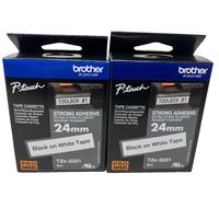 Brother TZe-S251 Ruban Adhésif TZe Noir Sur Blanc 36mmx8mt P-TOUCH P700 2 PZ