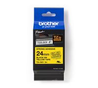Brother TZe-S651 Labelling Tape Cassette, Black on Yellow, 24mm (W) x 8M (L), St