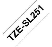 Brother TZe-SL251 - Auto-adhésif - noir sur blanc - Rouleau (2,4 cm x 8 m) 1 cassette(s) ruban laminé - pour P-Touch PT-D800W, PT-E550WSP, PT-E550WVP G