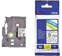 Brother TZE121 TZe-121 Cartouche de ruban - laminé, 9 mm x 8 m, noir sur incolore