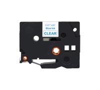 Brother TZe133 Ruban adhésif laminé générique - Texte bleu sur fond transparent - Largeur 12 mm x 8 mètres