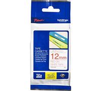 Brother Ruban laminé TZE232 12 mm Rouge sur blanc 8 m