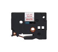 Brother TZe232 Ruban adhésif laminé générique - Texte rouge sur fond blanc - Largeur 12 mm x 8 mètres