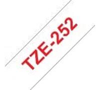 Brother tze252 ruban laminé générique d'étiquettes - texte rouge sur fond blanc - largeur 24mm x 8 mètres