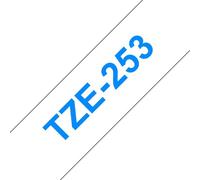 Brother TZe253 Ruban adhésif laminé générique - Texte bleu sur fond blanc - Largeur 24 mm x 8 mètres