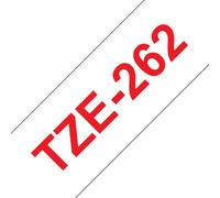 Brother TZe262 Ruban adhésif laminé générique - Texte rouge sur fond blanc - Largeur 36 mm x 8 mètres