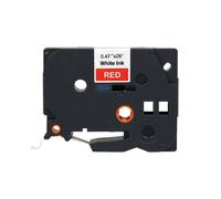 Brother TZe435 Ruban adhésif laminé générique - Texte blanc sur fond rouge - Largeur 12 mm x 8 mètres