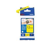 Brother Ruban d'étiquetage TZe-631S – 12 mm x 4 m Noir sur Jaune (laminé)