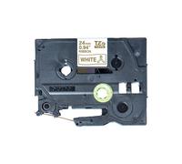 Brother TZER254 Cassette de ruban Brother 24mmx4m blanc/or ruban textile