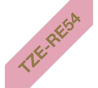 Brother TZERE54 Cassette à bande Brother 24mmx4m rose/or Bande textile