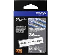 Brother TZESL261 Bande auto-plastifiante Couleur de ruban: blanc Couleur de police: noir 36 mm 8 m