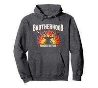 Brotherhood Forged in Fire Blacksmith Graphic, Sweat à Capuche, Unisexe pour Adultes, Chiné Foncé, XL