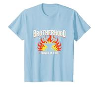 Brotherhood Forged in Fire Blacksmith Graphic, T-Shirt, Enfant, Bleu Céleste, 6 Ans