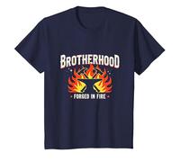 Brotherhood Forged in Fire Blacksmith Graphic, T-Shirt, Enfant, Bleu Marine, 12 Ans