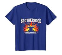 Brotherhood Forged in Fire Blacksmith Graphic, T-Shirt, Enfant, Bleu Royal, 6 Ans