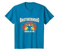 Brotherhood Forged in Fire Blacksmith Graphic, T-Shirt, Enfant, Saphir, 10 Ans