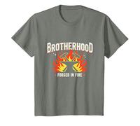 Brotherhood Forged in Fire Blacksmith Graphic, T-Shirt, Enfant, Vert Kaki chiné, 2 Ans