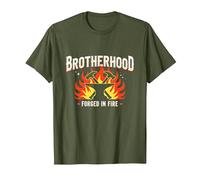 Brotherhood Forged in Fire Blacksmith Graphic, T-Shirt, Homme, Olive, S