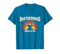 Brotherhood Forged in Fire Blacksmith Graphic, T-Shirt, Homme, Saphir, 3XL
