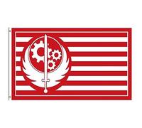 Brotherhood of Steel Flag Game Banner 3 x 5 pi avec 2 œillets en laiton Décoration de garage mur homme grotte couleur vibrante/impression HD/bannière en polyester