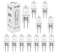 BROTOU 12er Ampoule Halogene G4, Ampoules 20W 12V 2800K 300LM Dimmable Warm White, Lampe halogène G4,pour Ampoule Hotte de Cuisine,Four,Plafonnier,Bain,Spots,Appliques Murales, Éclairage d'armoire