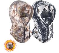BROTOU Lot de 2 cagoules multifonctionnelles - Pour homme et femme - Coupe-vent - Chauffe-nuque - Chaud - Pour sports d'hiver et de plein air - Chasse - Camouflage, camouflage, Einheitsgröße-XL