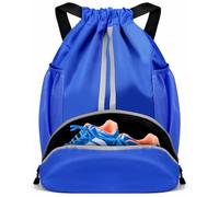 BROTOU Sac de Sport Cordon Sac à Dos de Sport Piscine avec Cordon de Serrage réglable Étanche avec Compartiment Chaussure pour Homme, Femme, Enfant et Adolescent