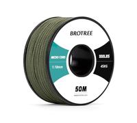 Brotree Micro Corde Paracorde 1,18 mm 50M Corde Tressé Bobine pour Bracelet, Bricolage, Manualidades - 45 kg Charge de Rupture (Vert Militaire)