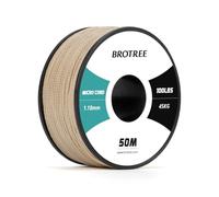 Brotree Micro Corde Paracorde 1,18 mm 50M Corde Tressé Bobine pour Bracelet, Bricolage, Manualidades - 45 kg Charge de Rupture (Kaki)