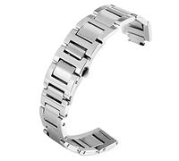 Brotte de montée en argent Boucotte en acier inoxydable 8 mm 11 mm 12 mm Bouton Cached Clasp Remplacement Bracelet Accessoires / 18 * 11 mm/Silver