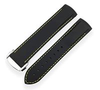 Brotte de montée en silicone en caoutchouc de 21 mm 21 mm Bandle d'alorage étanche pour IWC Mark Le Petit Prince Big Spitfire Bracelete Accessoires (Couleur: Ligne blanche orange, taille: 19 mm)