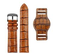 Brotte de montre en cuir authentique 20 mm 22 mm Bande de montre pour hommes avec bracelet en cuir fait à la main