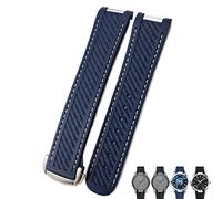 Brotte de montre en silicone en caoutchouc de 20 mm ajustement pour Omega Seamaster 300 AT150 Aqua Terra Ultra Light 8900 Bracelets de boucle de boucle en acier