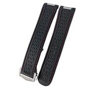 Brotte de montre en silicone en caoutchouc de 20 mm ajustement pour Omega Seamaster 300 AT150 Aqua Terra Ultra Light 8900 Bracelets de boucle de boucle en acier