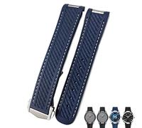 Brotte de montre en silicone en caoutchouc de 20 mm ajustement pour Omega Seamaster 300 AT150 Aqua Terra Ultra Light 8900 Bracelets de boucle de boucle en acier