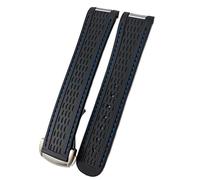 Brotte de montre en silicone en caoutchouc de 20 mm ajustement pour Omega Seamaster 300 AT150 Aqua Terra Ultra Light 8900 Bracelets de boucle de boucle en acier