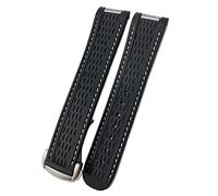 Brotte de montre en silicone en caoutchouc de 20 mm ajustement pour Omega Seamaster 300 AT150 Aqua Terra Ultra Light 8900 Bracelets de boucle de boucle en acier