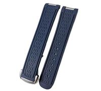 Brotte de montre en silicone en caoutchouc de 20 mm ajustement pour Omega Seamaster 300 AT150 Aqua Terra Ultra Light 8900 Bracelets de boucle de boucle en acier