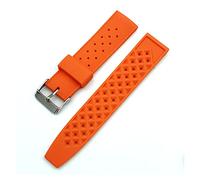 Brotte en caoutchouc tropical Soft Sport Silicone bracelet Men Men de remplacement de plongée étanche de la plongée Ajustement pour Seiko SRP777J1 20 mm 22 mm STRAP (Couleur: Orange, taille: 20 mm)
