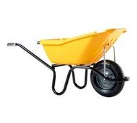 Haemmerlin Brouette Polypro Pick Up 110L Jaune Roue gonflée